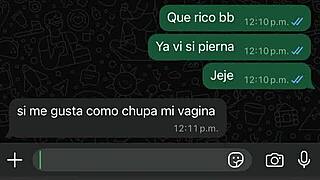 whatsapp chat with my slutty neighbor gets dirty in part 2