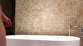 Bath time at luxury hotel.