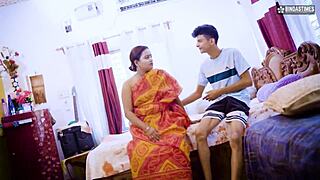 Hey, Desi owner bangs his maid after eyeing her huge boobs and slit! 😍