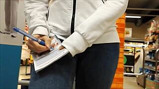 teen in tight jeans caught on hidden cam, worth a peek