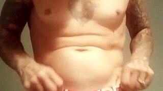 Naked Blue-Eyed Woman Bathing in Public Toilet Outdoor, Monster Cock Solo