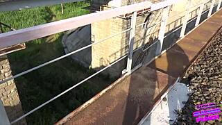 We nearly got caught trying to bang on the train with neighbors watching