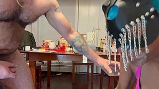 Extreme Gagging as She Drinks Puke and Rims During Facefuck