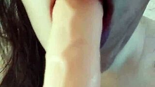 horny student girl lammy pixel in cosplay uses dildo and vibrator on wet pussy