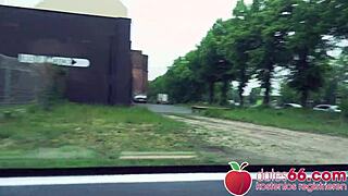 POV Pickups: Naughty Teen 18+ Lullu Gun Banged Hard in Car by German Stranger.