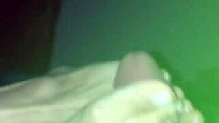 Amateur wife gives a foot massage in her home