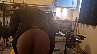 does kit willer enjoy his ass ripped by honey's monster cock in the kitchen?