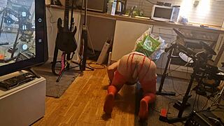 does kit willer enjoy his ass ripped by honey's monster cock in the kitchen?