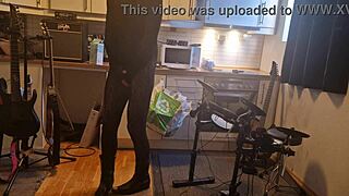 does kit willer enjoy his ass ripped by honey's monster cock in the kitchen?