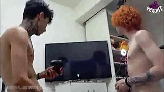 Brazilian neighbors tricked into naked kinky game while playing FIFA