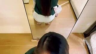 Woman cheats with her boss in homemade scene