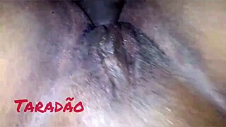 Contrasting Big Pussy Ebony Latina in Deepthroat Handjob Scenes