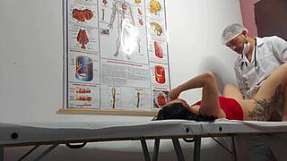 ginecologista fingers patient’s butt and screws her tight brazilian hole. it’s wild!