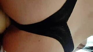 Mexican amateur uses big dildo for homemade masturbation during quarantine.