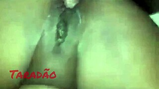 Contrasting Big Pussy Ebony Latina in Deepthroat Handjob Scenes