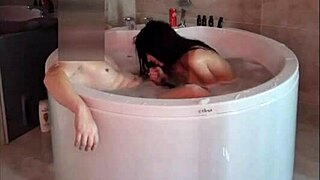 dirty sex unfolds in the jacuzzi with big tits teasing and cumshots
