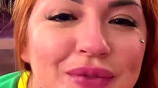 Petite Redhead Busty Latina Deepthroats Sloppy Blowjob After Casting Pov.