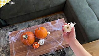 fucked a sexy girl on halloween with small waist and feet