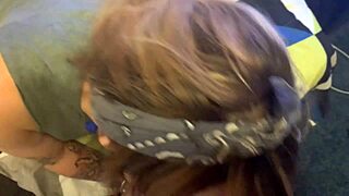 Tattoo Slut Sucks Dick Upside Down Then Gets Punished Fucked