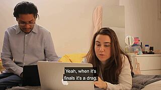 shy classmate gets pounded by his naughty friend after class