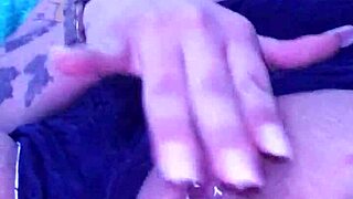 latina touches herself watching porn