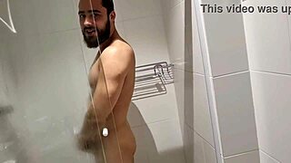 I caught my athletic half cousin in the shower and we had intense sex