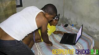 wet pussy rides big black cock in ghetto