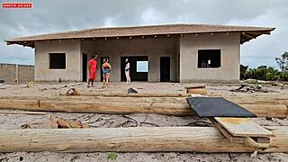 Carpenter Gets Paid with a Bisexual Threesome Surprise from House Owners