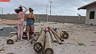 Carpenter Gets Paid with a Bisexual Threesome Surprise from House Owners