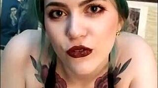 A stunning girl edges her friend's cock in a cute femdom session