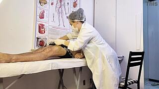 i can't hold back, got hard during nurse exam