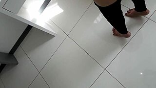 big cock trv fucks me in thong barefoot, busty latina brunette with big ass!