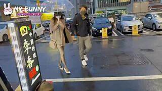 Couple Challenge Game Part 1 with Asian BBW in Stockings