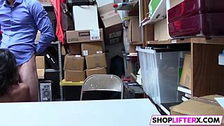 beautiful sweety kat caught stealing, punished with banging and blowjob