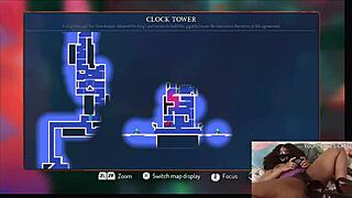 Chubby ebony gamer girl gets fucked with dildo while playing Dead Cells