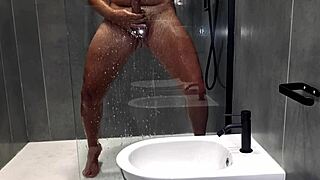 I Can’t Resist Watching My Stepmom Spy in Shower with Hot Moans and Rubs