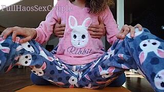 Stepdaddy Teases Petite 18+ Asian Teen with Small Tits During Solo Play