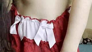 Getting so horny with my colombian neighbor, sucking her big cock