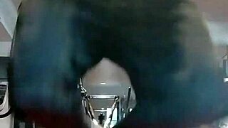 Beautiful athletic teacher works out solo in homemade video