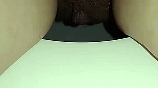 Pregnant woman flashes on toilet