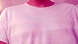 Asian Woman Enjoys Workout in Public Gym Selfie