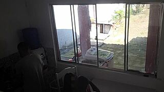 Curvy Latina Milf Handles Blowbang While Husband Ignores Nearby