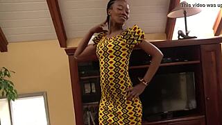 Dark Skinned African Bombshell In Interracial Casting Sucking Licking Bent Over Doggy Cumshot