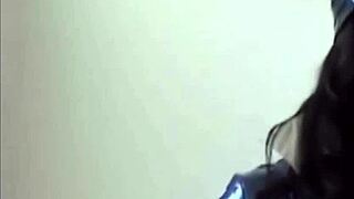 Brunette amateur shows new PVC panties