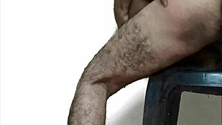 black indian maid relaxing and humming softly with a juicy treat