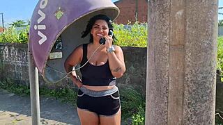 Naked shower after doggystyle, neighbors watch pornstar