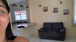 Naked shower after doggystyle, neighbors watch pornstar