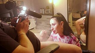 Wow! Black Lynn Gives Huge Blowjob And Mouthful Of Cum!