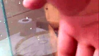 Stepbrother watches me while showering and fuck hard my hairy pussy!