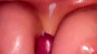 cumming on her big tits and shower blowjob